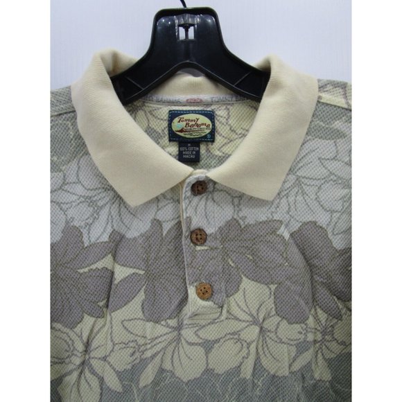 VINTAGE Tommy Bahama Polo Shirt Medium Golf Hawaiian Thermal Knit Y2K - Picture 2 of 11